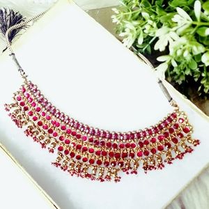 Bollywood kundan necklace indian pakistani jewelry